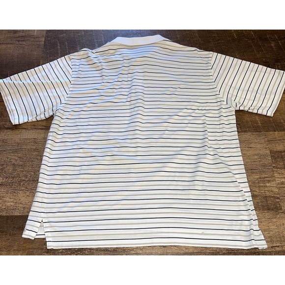 Peter Millar Striped Polo Short Sleeve Shirt  Medium Golf Athletic Men M Golfer - Picture 2 of 14